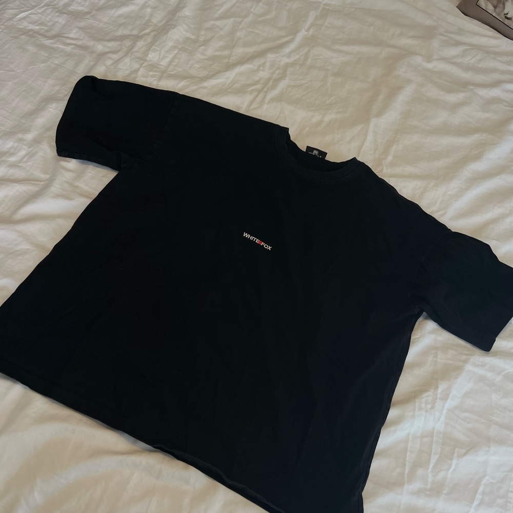 White Fox Oversized Black Shirt Size M/L